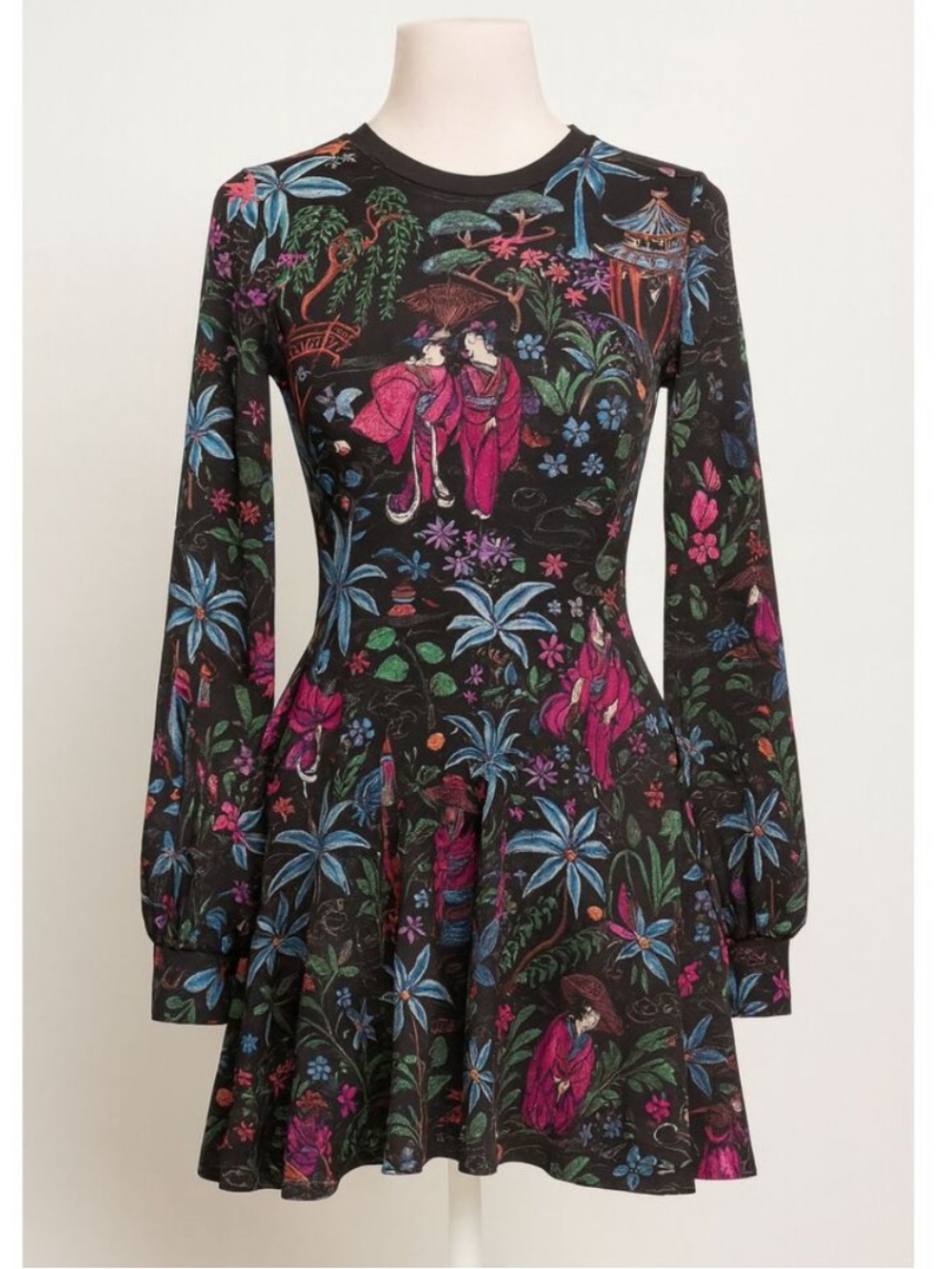 Blackmilk Nihon Shisu Bishop Skater Dress View 2